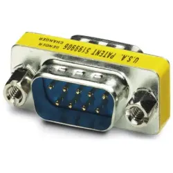 Gender changer, D-Sub plug, 9 pole to D-Sub plug, 9 pole, straight, 1652651
