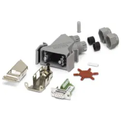 D-Sub socket, 9 pole, standard, straight, screw connection, 1689284