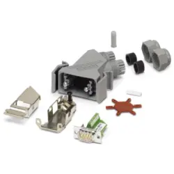 D-Sub plug, 9 pole, standard, straight, screw connection, 1689271