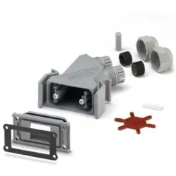 D-Sub plug, 9 pole, standard, angled, 1689145