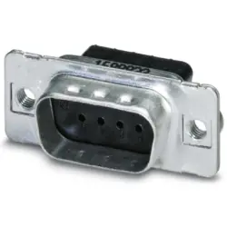 D-Sub plug, 9 pole, standard, straight, crimp connection, 1688832