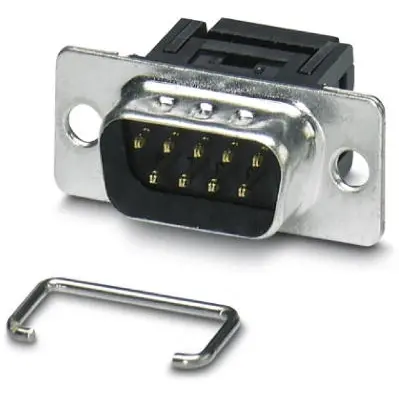 D-Sub plug, 9 pole, standard, equipped, angled, crimp connection, 1688816 - 1