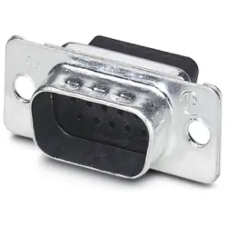 D-Sub plug, 15 pole, standard, equipped, straight, crimp connection, 1655137