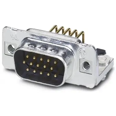 D-Sub plug, 15 pole, standard, equipped, angled, solder pin, 1655098 - 1