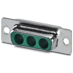 D-Sub socket, 3 pole, equipped, straight, solder pin, 1688214