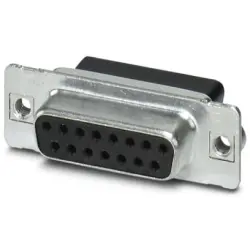 D-Sub socket, 15 pole, standard, equipped, straight, crimp connection, 1688926