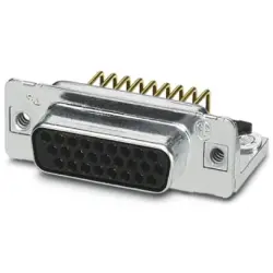 D-Sub socket, 26 pole, high density, equipped, angled, solder pin, 1655140