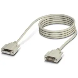 Extension cable, 1 m, D-Sub plug, 15 pole to D-Sub socket, 15 pole, 1656262
