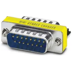 Gender changer, D-Sub plug, 15 pole to D-Sub plug, 15 pole, straight, 1652677