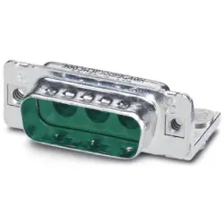 D-Sub plug, 3 pole, equipped, straight, solder pin, 1655331