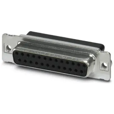 D-Sub socket, 25 pole, standard, straight, crimp connection, 1689941 - 1