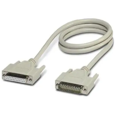 Extension cable, 2 m, D-Sub plug, 25 pole to D-Sub socket, 25 pole, 1656301 - 1