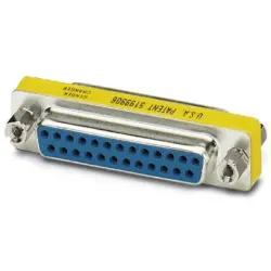 Gender changer, D-Sub socket, 25 pole to D-Sub socket, 25 pole, straight, 1652680