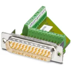 D-Sub plug, 25 pole, standard, straight, screw connection, 1689789