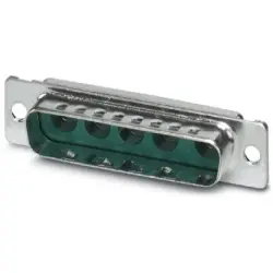 D-Sub plug, 5 pole, equipped, straight, solder pin, 1689970