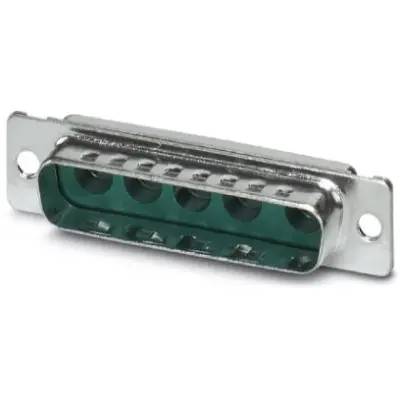 D-Sub plug, 5 pole, equipped, straight, solder pin, 1689970 - 1