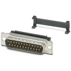 D-Sub plug, 25 pole, standard, equipped, angled, solder pin, 1689912