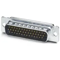 D-Sub plug, 44 pole, high density, equipped, straight, solder cup, 1655234