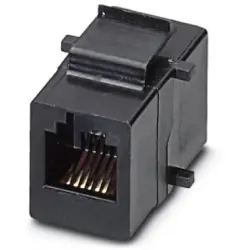 Modular adapter, RJ12 socket to RJ12 socket, straight, Cat 3, 1656356
