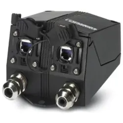 Terminal socket, 2 x RJ45, horizontal, 1 row, (W x H x D) 98 x 81 x 148 mm, black, 1404278