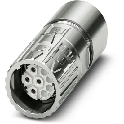 Jack, M23, 8 pole, crimp connection, ONECLICK quick locking system, straight, 1628812 - 1
