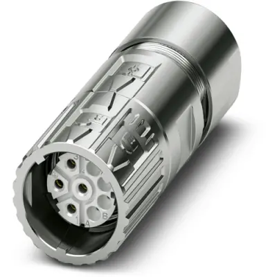 Jack, M23, 8 pole, crimp connection, ONECLICK quick locking system, straight, 1628793 - 1