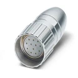 Jack, M23, 12 pole, crimp connection, screw locking, straight, 1243047