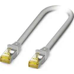 Patch cable, RJ45 plug, straight to RJ45 plug, straight, Cat 6A, S/FTP, LSZH, 0.2 m, gray, 1472597
