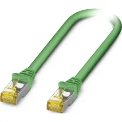 Patch cable, RJ45 plug, straight to RJ45 plug, straight, Cat 6A, S/FTP, LSZH, 2 m, green, 1523701