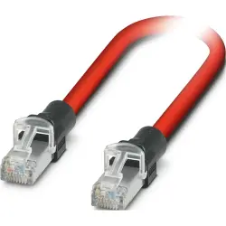Patch cable, RJ45 plug, straight to RJ45 plug, straight, Cat 5, SF/TQ, PVC, 0.3 m, red, 1112932