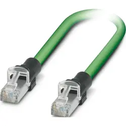 Patch cable, RJ45 plug, straight to RJ45 plug, straight, Cat 5, SF/TQ, PUR, 0.3 m, green, 1112926
