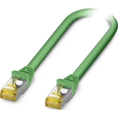 Patch cable, RJ45 plug, straight to RJ45 plug, straight, Cat 6A, S/FTP, LSZH, 20 m, green, 1523709 - 1