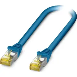 Patch cable, RJ45 plug, straight to RJ45 plug, straight, Cat 6A, S/FTP, LSZH, 5 m, blue, 1367339
