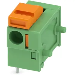PCB terminal, 1 pole, pitch 7.62 mm, AWG 24-16, 17.5 A, spring-clamp connection, green, 1790351