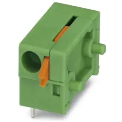 PCB terminal, 1 pole, pitch 7.62 mm, AWG 24-16, 17.5 A, spring-clamp connection, green, 1790458