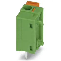 PCB terminal, 1 pole, pitch 7.62 mm, AWG 24-16, 17.5 A, spring-clamp connection, green, 1790364