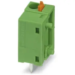 PCB terminal, 1 pole, pitch 7.62 mm, AWG 24-16, 17.5 A, spring-clamp connection, green, 1790377