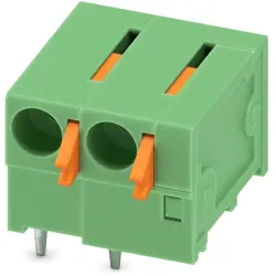 PCB terminal, 3 pole, pitch 5.08 mm, AWG 24-16, 15 A, spring-clamp connection, green, 1700499