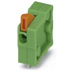 PCB terminal, 1 pole, pitch 5.08 mm, AWG 26-20, 6 A, spring-clamp connection, green, 1791868