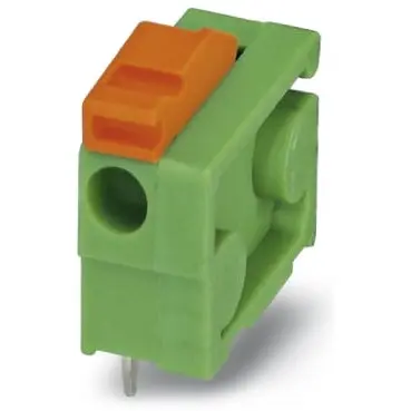 PCB terminal, 1 pole, pitch 3.81 mm, AWG 26-18, 12 A, spring-clamp connection, green, 1789634 - 1