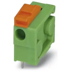 PCB terminal, 1 pole, pitch 3.81 mm, AWG 26-18, 12 A, spring-clamp connection, green, 1789634