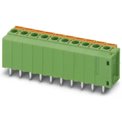 PCB terminal, 8 pole, pitch 5.08 mm, AWG 24-16, 15 A, spring-clamp connection, green, 1791790 - 1