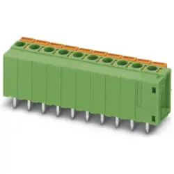 PCB terminal, 8 pole, pitch 5.08 mm, AWG 24-16, 15 A, spring-clamp connection, green, 1791790