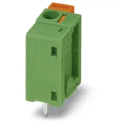 PCB terminal, 1 pole, pitch 7.62 mm, AWG 24-16, 17.5 A, spring-clamp connection, green, 1790490