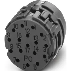 Contact insert, M23, 17 pole, N coding, pin for series M23 PRO, 1554829