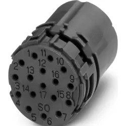 Contact insert, M23, 17 pole, N coding, socket for series M23 PRO, 1554831