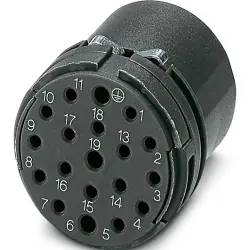 Contact insert, M23, 19 pole (16+2+PE), N coding, pin for series M23 PRO, 1662908