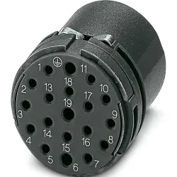 Contact insert, M23, 19 pole, N coding, socket for series M23 PRO, 1662906