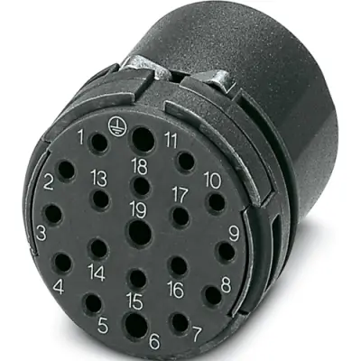 Contact insert, M23, 19 pole, N coding, socket for series M23 PRO, 1662906 - 1