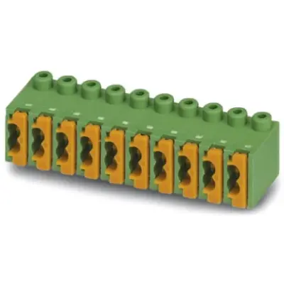 PCB terminal, 4 pole, pitch 3.5 mm, AWG 26-20, 4 A, spring-clamp connection, green, 1913947 - 1